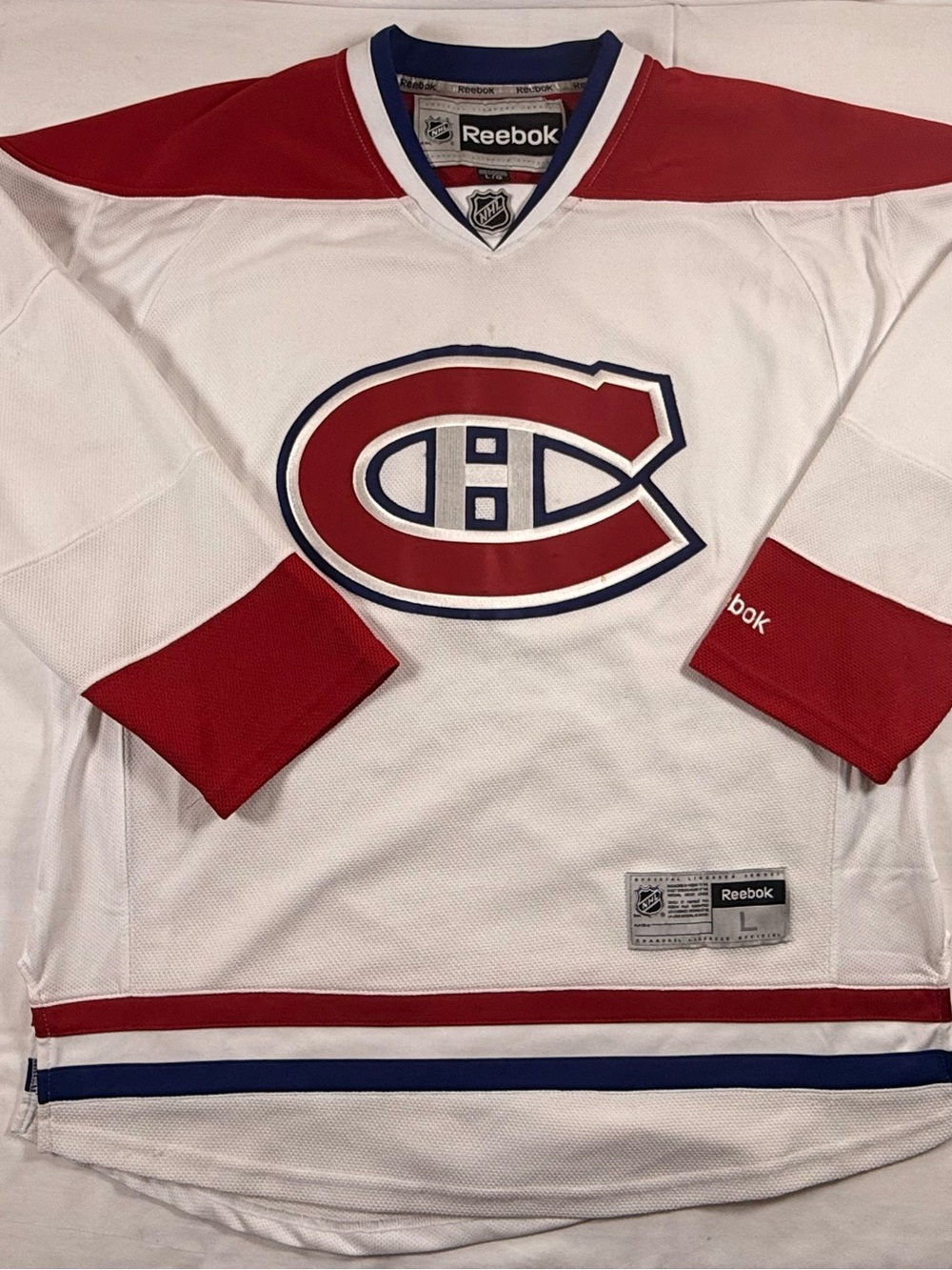 Canadiens Reebok White, Red & Blue NHL Hockey Jersey